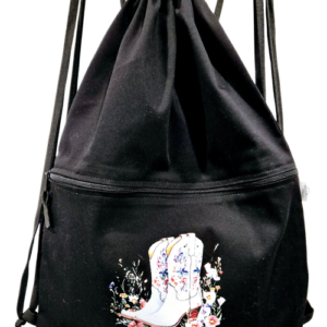 Mochila Negra Boots Blanca